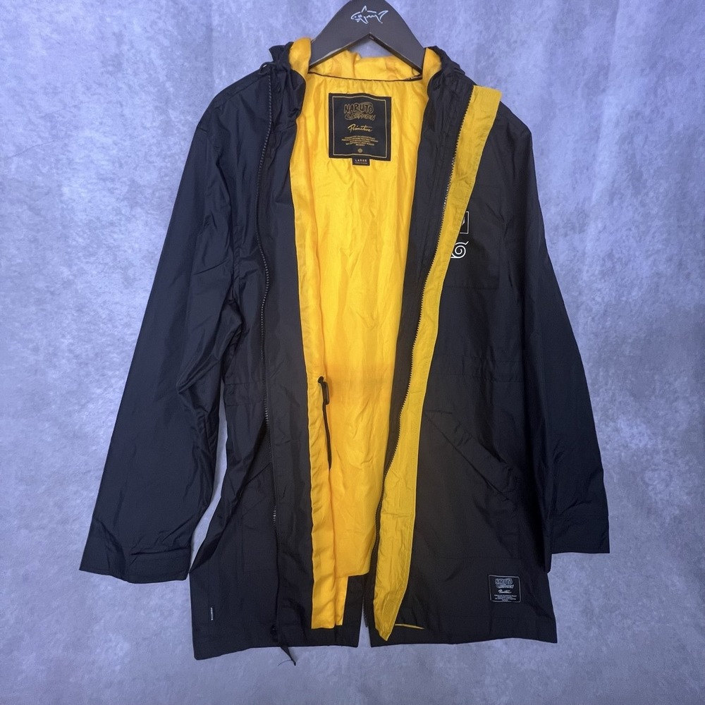 Primitive Naruto Shippuden‎ Wind/Rain Hoodie Men's Large Black/Gold Zip/Magnetic